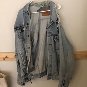 Worn in Levi’s jacket
